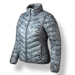 K-Way Women's Printed Tundra Down Jacket Size S Lightweight Packable Puffer Coat